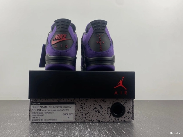 Reps TBK Suede Travis Scott 4 Jordan x Purple Air 0804